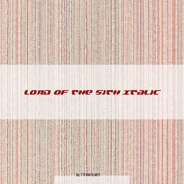Lord of the Sith Italic example